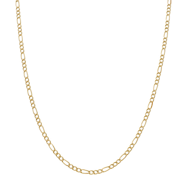 Collar de tres eslabones por uno en oro amarillo 14 kilates.