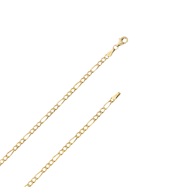 Collar de tres eslabones por uno en oro amarillo 14 kilates.