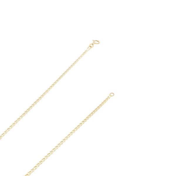 Collar eslabón nudo marino en oro amarillo 14 kilates.