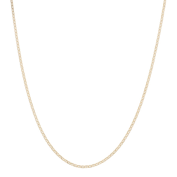 Collar eslabón nudo marino en oro amarillo 14 kilates.
