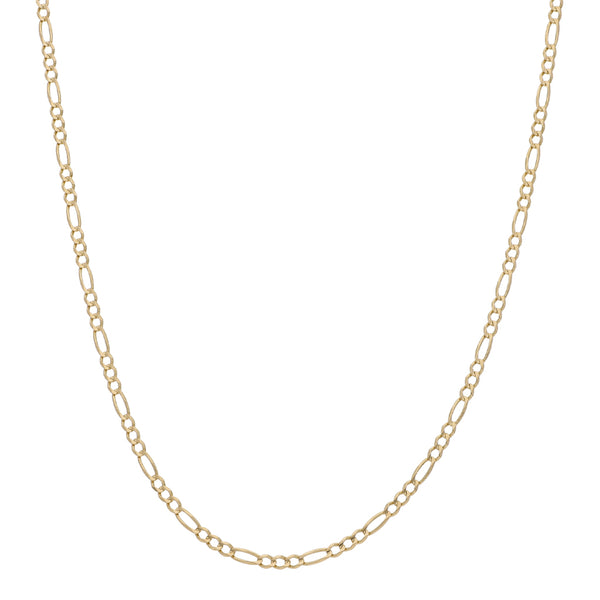 Collar de tres eslabones por uno en oro amarillo 14 kilates.