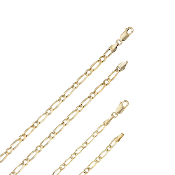 Gargantilla y collar eslabón uno por uno en oro amarillo 14 kilates.