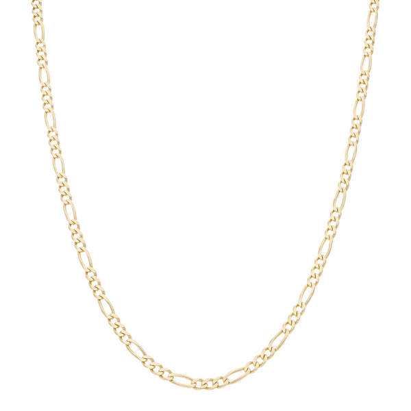 Collar de tres eslabones por uno en oro amarillo 14 kilates.