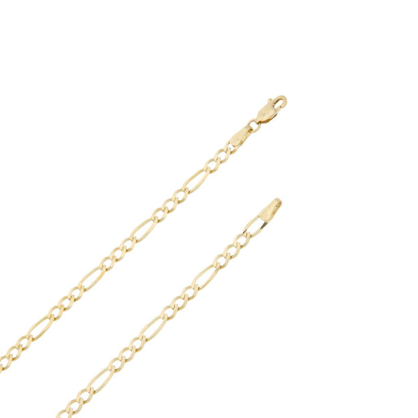 Collar de tres eslabones por uno en oro amarillo 14 kilates.