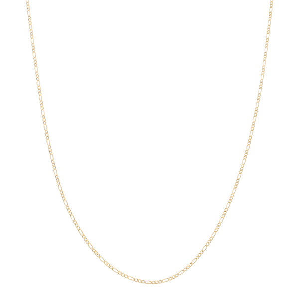 Collar de tres eslabones por uno en oro amarillo 14 kilates.