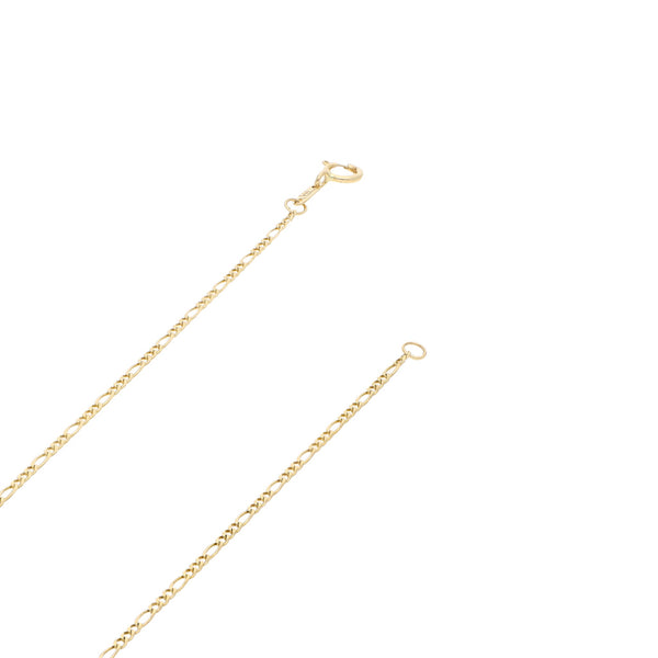 Collar de tres eslabones por uno en oro amarillo 14 kilates.