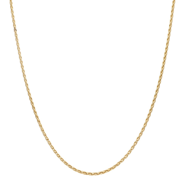 Collar eslabón tejido en oro amarillo 14 kilates.