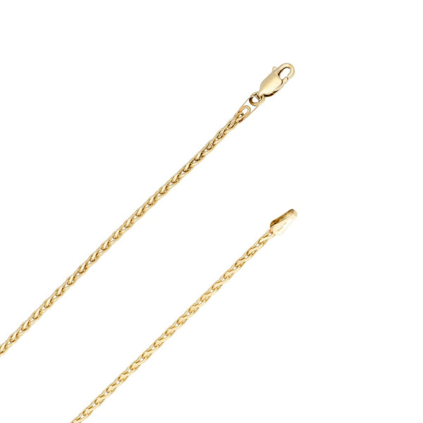 Collar eslabón tejido en oro amarillo 14 kilates.