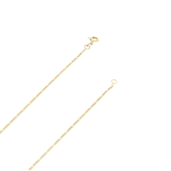 Collar eslabón combinado en oro amarillo 14 kilates.