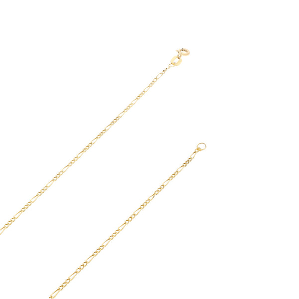 Collar de tres eslabones por uno en oro amarillo 14 kilates.