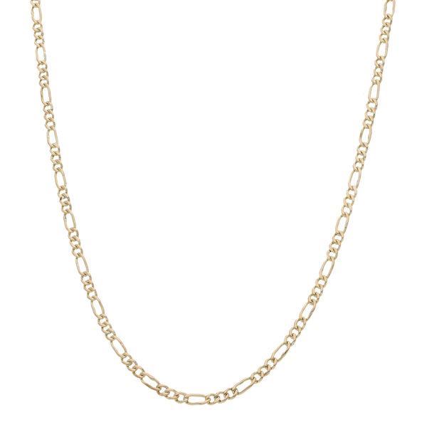 Collar de tres eslabones por uno en oro amarillo 12 kilates.