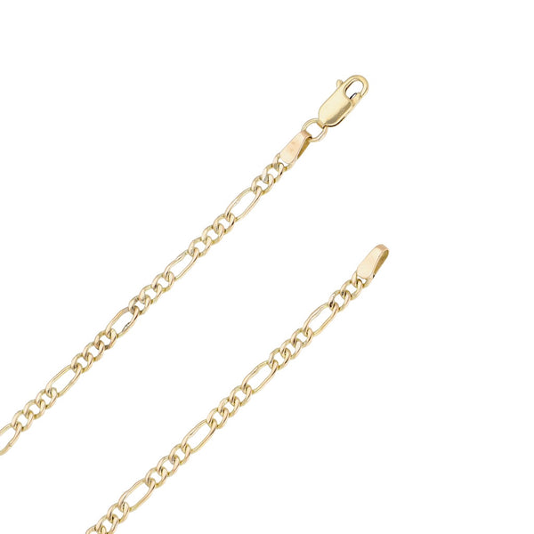 Collar de tres eslabones por uno en oro amarillo 12 kilates.