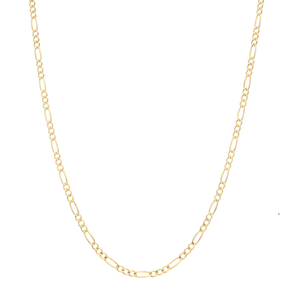 Collar de tres eslabones por uno en oro amarillo 14 kilates.