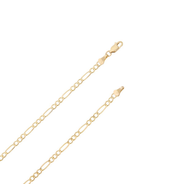 Collar de tres eslabones por uno en oro amarillo 14 kilates.