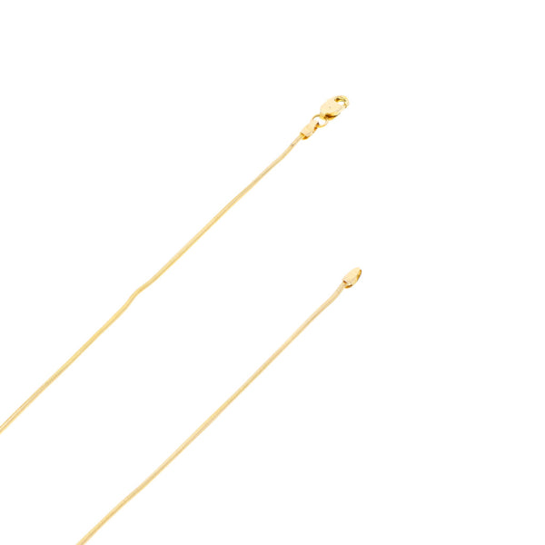 Collar eslabón cola de ratón en oro amarillo 14 kilates.