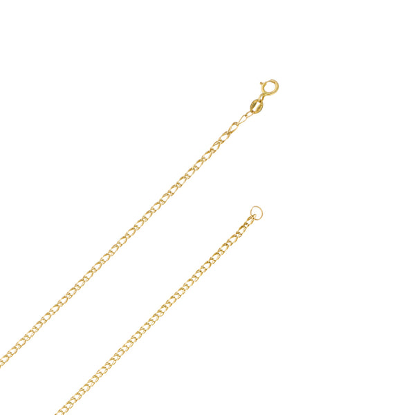 Collar eslabón encontrado doble en oro amarillo 14 kilates.