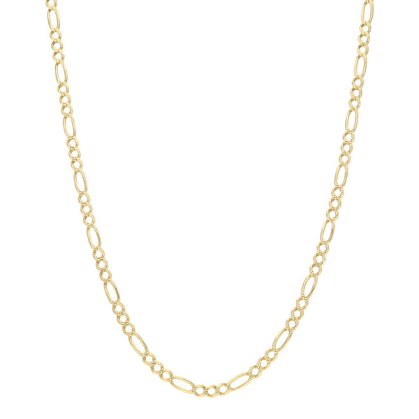 Collar de tres eslabones por uno en oro amarillo 14 kilates.
