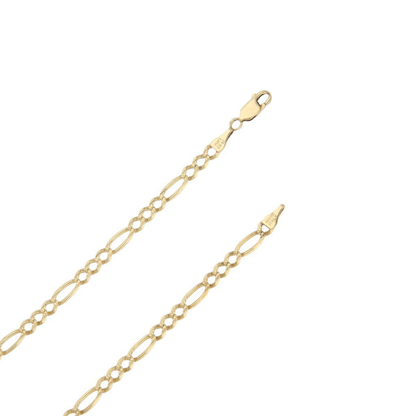 Collar de tres eslabones por uno en oro amarillo 14 kilates.