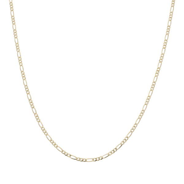 Collar de tres eslabones por uno en oro amarillo 14 kilates.