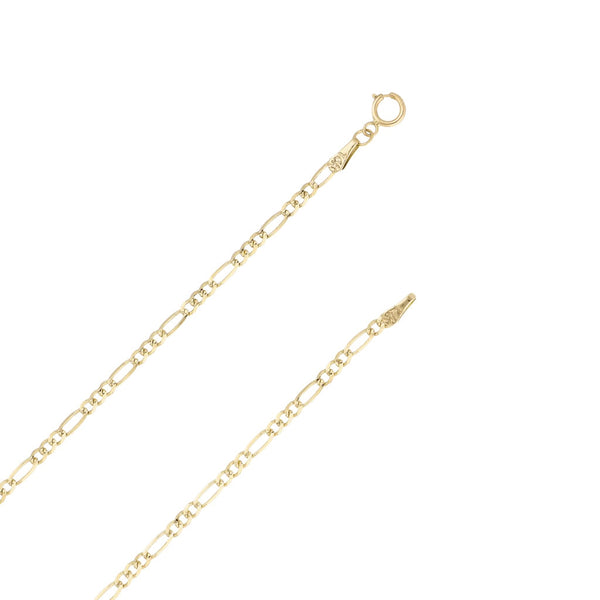 Collar de tres eslabones por uno en oro amarillo 14 kilates.