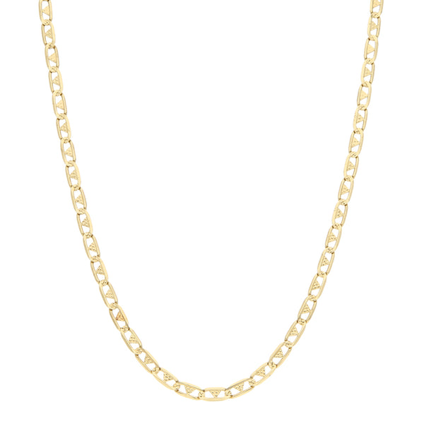 Collar eslabón nudo marino en oro amarillo 14 kilates.