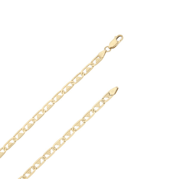 Collar eslabón nudo marino en oro amarillo 14 kilates.