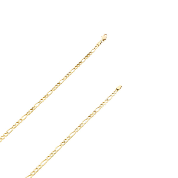 Collar de tres eslabones por uno en oro amarillo 14 kilates.