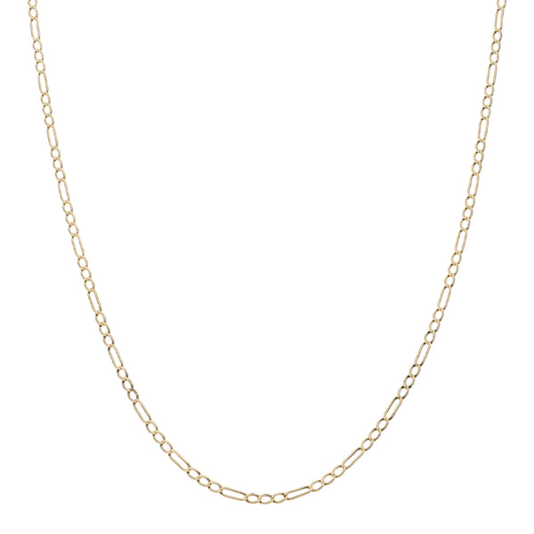 Collar de tres eslabones por uno en oro amarillo 14 kilates.
