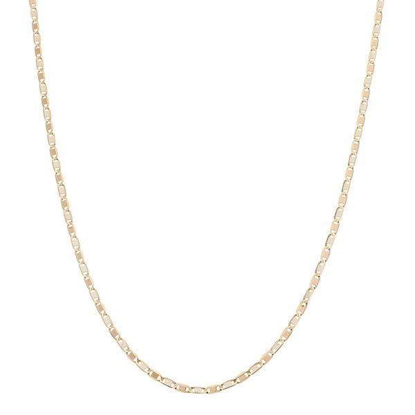 Collar eslabón nudo marino en oro tres tonos 14 kilates.