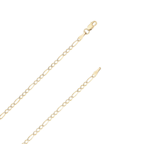 Collar de tres eslabones por uno platinado en oro amarillo 14 kilates.