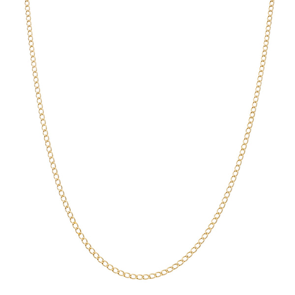 Collar eslabón barbado en oro amarillo 14 kilates.