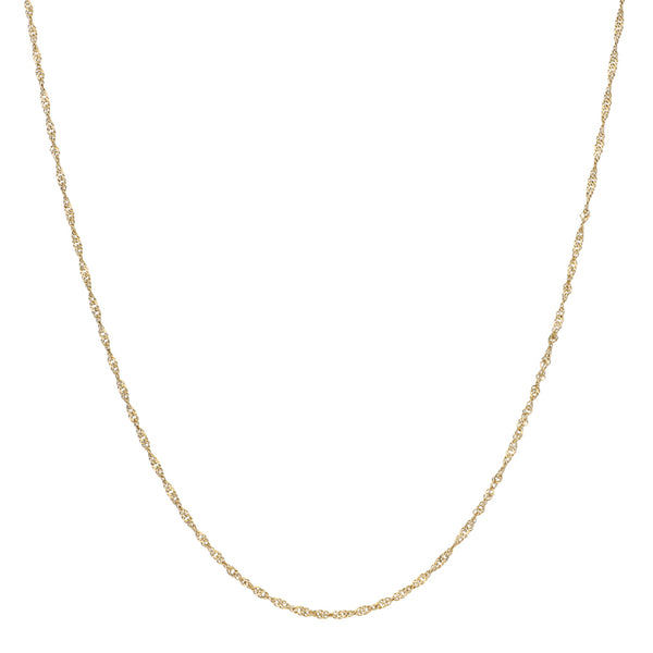 Collar eslabón torzal en oro amarillo 14 kilates.