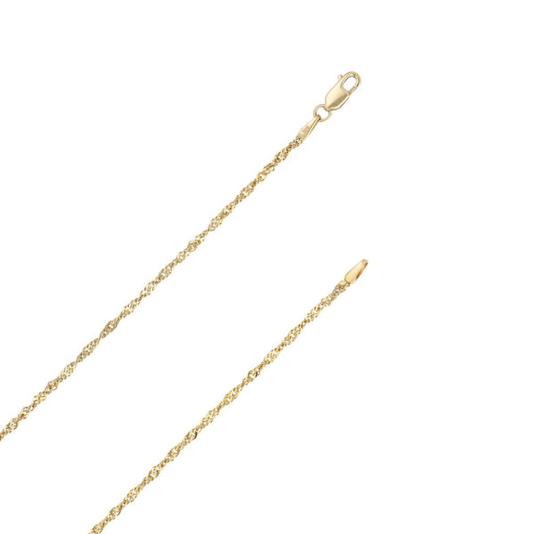 Collar eslabón torzal en oro amarillo 14 kilates.