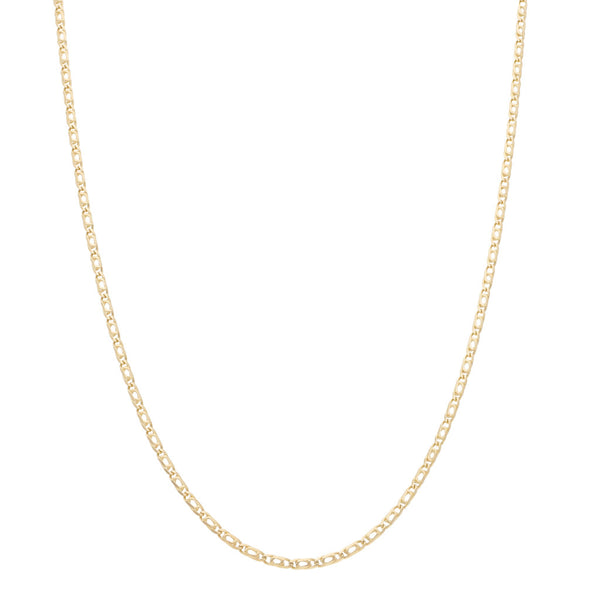 Collar eslabón nudo egipcio en oro amarillo 14 kilates.