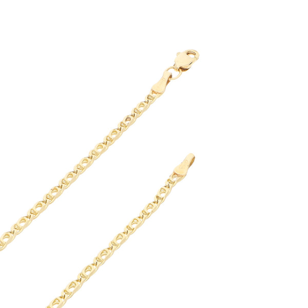 Collar eslabón nudo egipcio en oro amarillo 14 kilates.