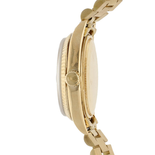 Reloj Rolex para caballero/Unisex modelo Oyster Perpetual Day-Date en oro amarillo 18 kilates.