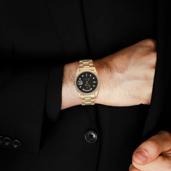Reloj Rolex para caballero/Unisex modelo Oyster Perpetual Day-Date en oro amarillo 18 kilates.