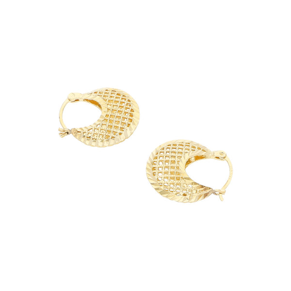 Arracadas caladas en oro amarillo 14 kilates.