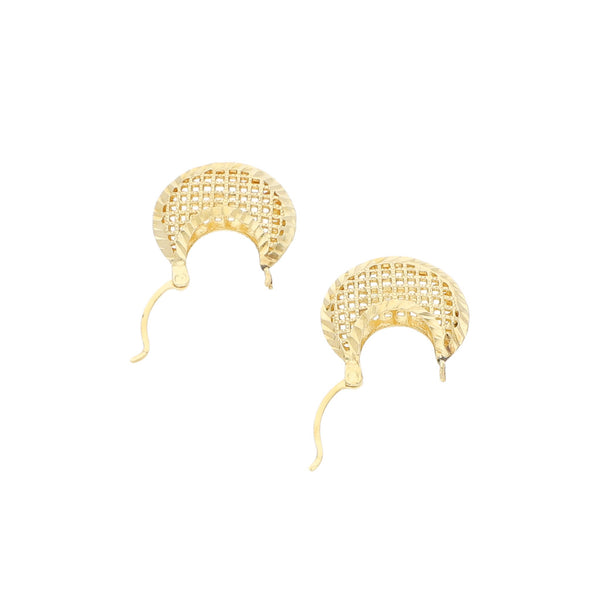 Arracadas caladas en oro amarillo 14 kilates.