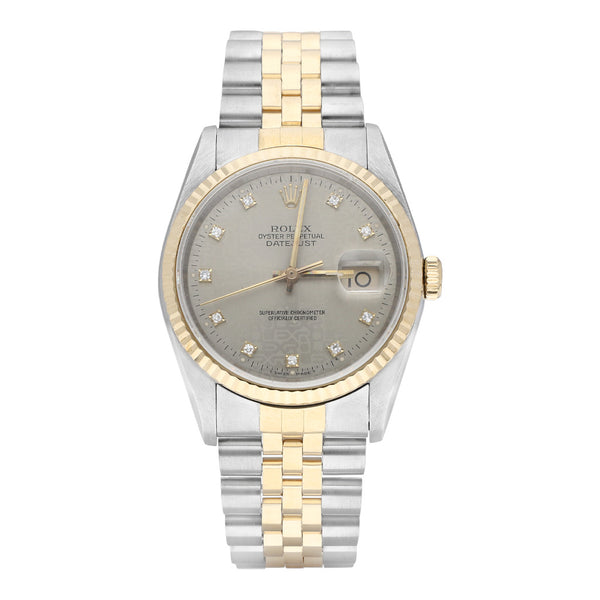 Reloj Rolex para caballero/unisex modelo Oyster Perpetual DateJust vistas oro amarillo 18 kilates.