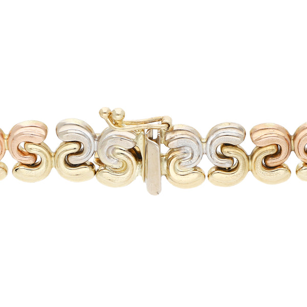 Pulsera eslabón articulado en oro amarillo 14 kilates.