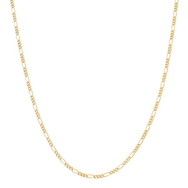Collar de tres eslabones por uno en oro amarillo 14 kilates.
