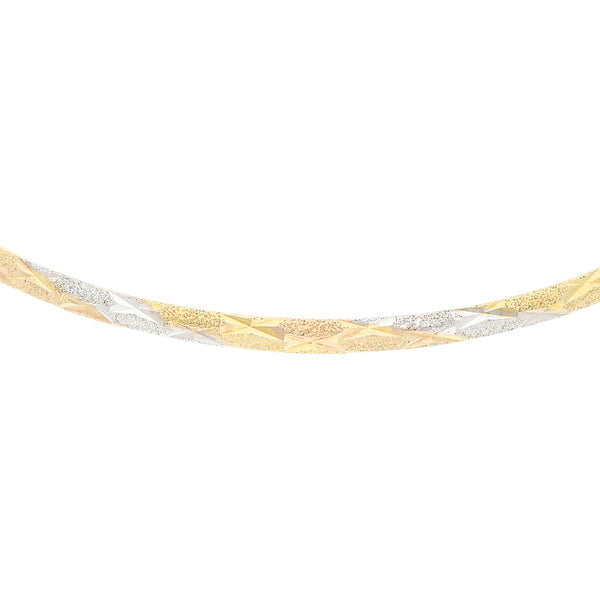 Pulsera de arillo facetada en oro amarillo 14 kilates.
