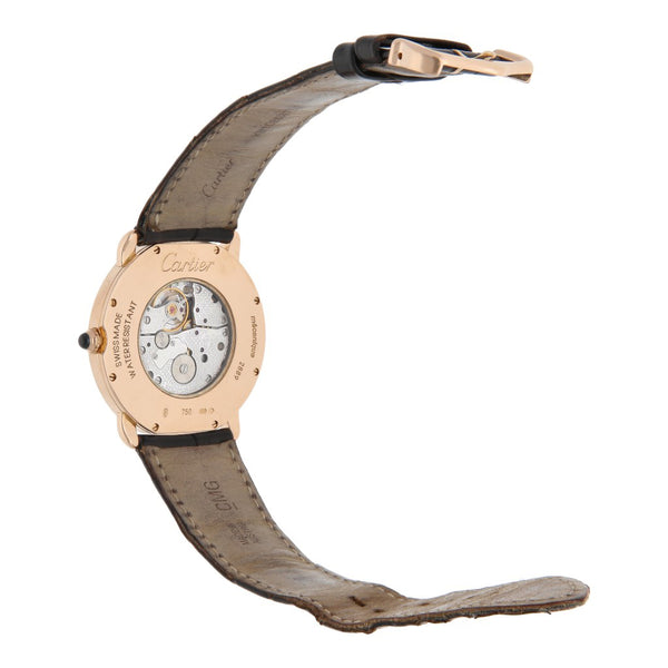 Reloj Cartier para Caballero / Unisex modelo Ronde Louis Cartier Caja y Broche en oro rosa 18 kilates.