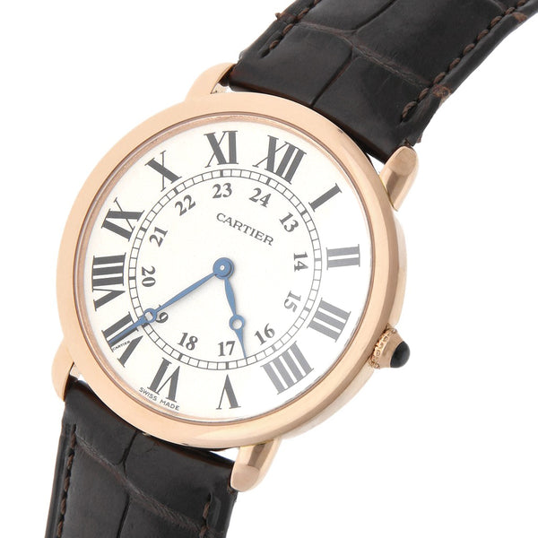 Reloj Cartier para Caballero / Unisex modelo Ronde Louis Cartier Caja y Broche en oro rosa 18 kilates.