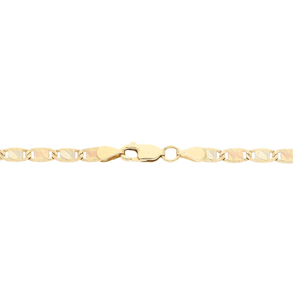 Pulsera eslabón nudo marino en oro amarillo 14 kilates.