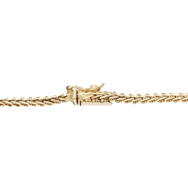 Pulsera eslabón boleado en oro tres tonos 14 kilates.