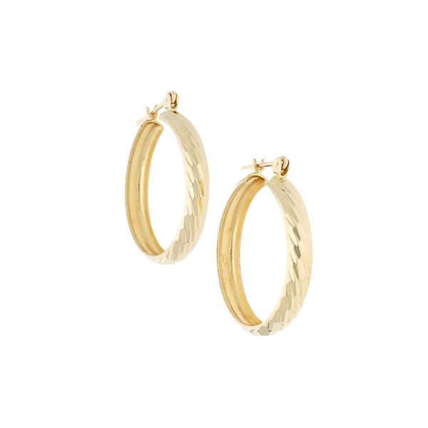 Arracadas facetadas en oro amarillo 14 kilates.