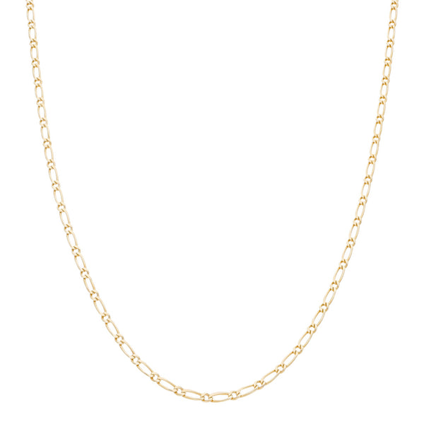 Collar eslabón combinado en oro amarillo 14 kilates.