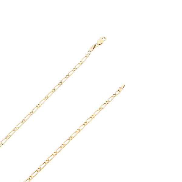 Collar eslabón combinado en oro amarillo 14 kilates.